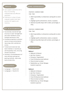 Graduate CV UK
