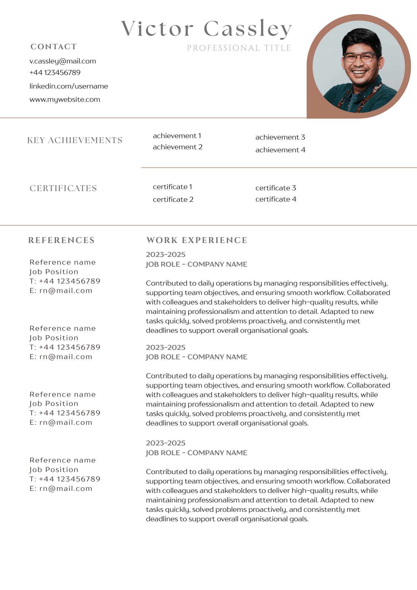 Operations Manager Resume Template – Modern, Clean, Photo incl. Editable in Canva - Image 2