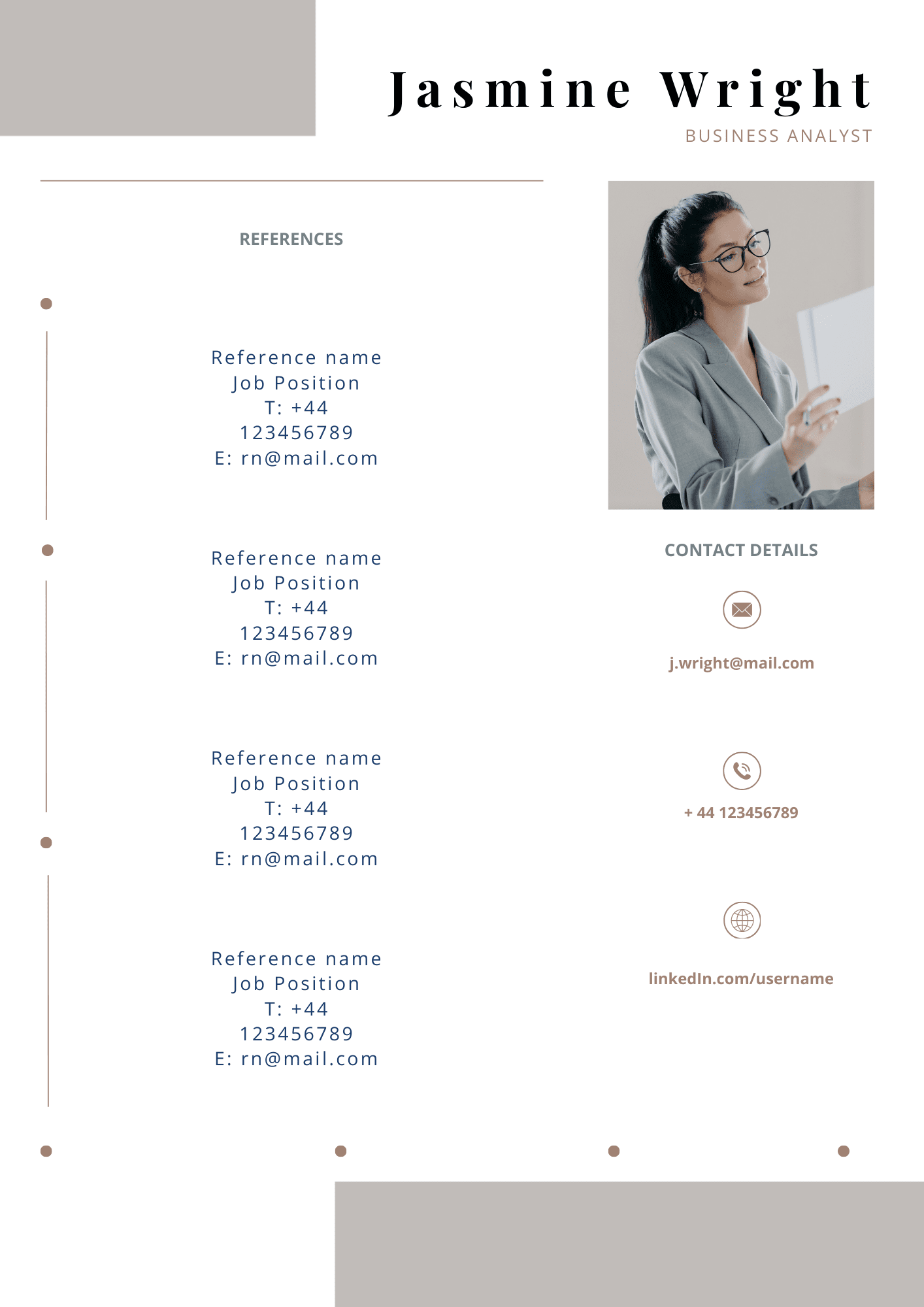 Business Analyst Resume Template – Professional, Editable in Canva - Image 3