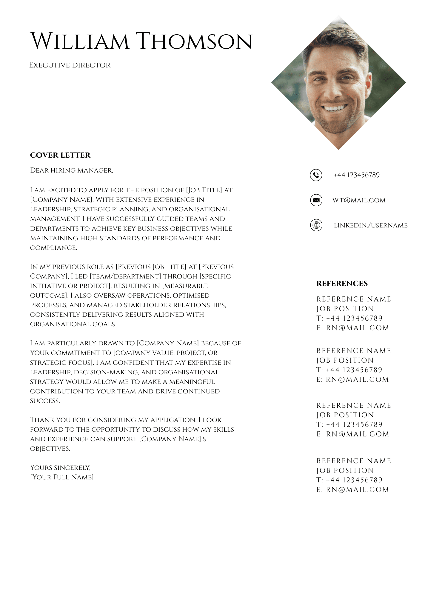 Executive CV Template – Elegant, ATS-Friendly & Editable in Canva - Image 3