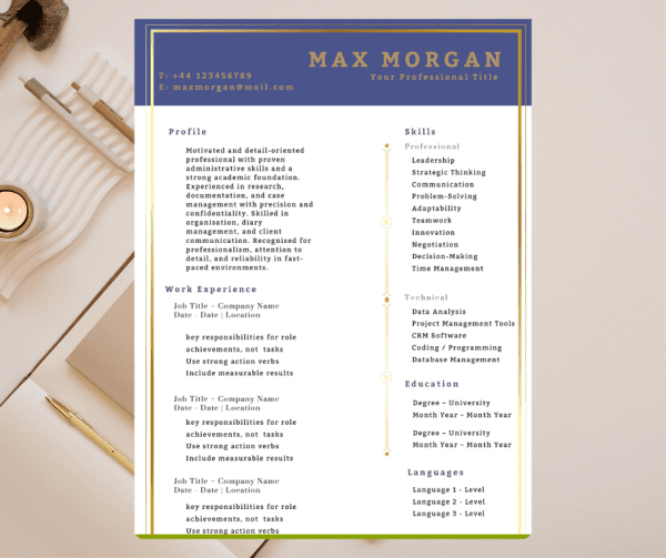 Document Research Admin Resume