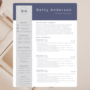 Teaching Assistant Resume