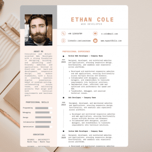 Entry-level CV for Web Developer