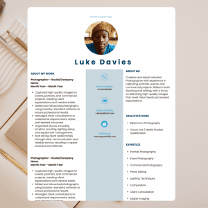 Photographer CV